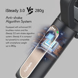 E-electronic XINPU Hohem iSteady X Smartphone Gimbal Stabilizer 259g Ultra-Light Weighted Payload 280g Selfie Stick Mode Low-Angle Shooting Mode Moment Mode