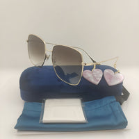 Strawberry Heart Chain Oval Sunglasses For Women Personality Shades Brand Designer Fashion Summer Girls For Sun Glasses UV400