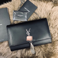 H-bag YSL handbag KATE MEDIUM WITH TASSEL IN SMOOTH LEATHER NO.354119 24-14.5-5cm