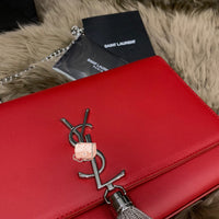 H-bag YSL handbag KATE MEDIUM WITH TASSEL IN SMOOTH LEATHER NO.354119 24-14.5-5cm
