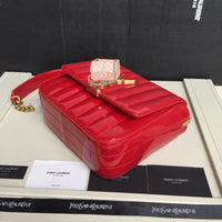H-bag YSL handbag VICKY MEDIUM IN MATELASSÉ LAMBSKIN NO.80021 20.5-17-8cm