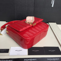 H-bag YSL handbag VICKY MEDIUM IN MATELASSÉ LAMBSKIN NO.80021 20.5-17-8cm