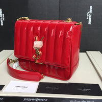 H-bag YSL handbag VICKY MEDIUM IN MATELASSÉ LAMBSKIN NO.80021 20.5-17-8cm