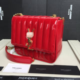 H-bag YSL handbag VICKY MEDIUM IN MATELASSÉ LAMBSKIN NO.80021 20.5-17-8cm