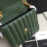 H-bag YSL handbag VICKY MEDIUM IN MATELASSÉ LAMBSKIN NO.80021 20.5-17-8cm