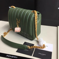 H-bag YSL handbag VICKY MEDIUM IN MATELASSÉ LAMBSKIN NO.80021 20.5-17-8cm