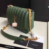 H-bag YSL handbag VICKY MEDIUM IN MATELASSÉ LAMBSKIN NO.80021 20.5-17-8cm