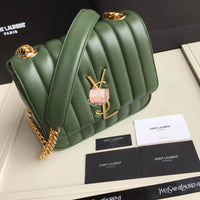 H-bag YSL handbag VICKY MEDIUM IN MATELASSÉ LAMBSKIN NO.80021 20.5-17-8cm
