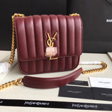 H-bag YSL handbag VICKY MEDIUM IN MATELASSÉ LAMBSKIN NO.80021 20.5-17-8cm