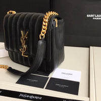 H-bag YSL handbag VICKY MEDIUM IN MATELASSÉ LAMBSKIN NO.80021 20.5-17-8cm