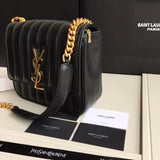 H-bag YSL handbag VICKY MEDIUM IN MATELASSÉ LAMBSKIN NO.80021 20.5-17-8cm