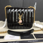H-bag YSL handbag VICKY MEDIUM IN MATELASSÉ LAMBSKIN NO.80021 20.5-17-8cm