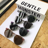 S-sunglasses New Gentle Monster man or Women eyeware UV400 Retro Flatba Sunglasses Classic Small Round Metal Frame For MIMICHIC