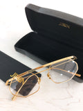 S-sunglasses JINNNN HACKER sunglasses geometric metal alloy Clear lens with adjustable metal nose pads