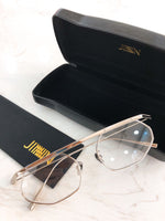 S-sunglasses JINNNN HACKER sunglasses geometric metal alloy Clear lens with adjustable metal nose pads
