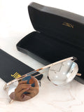 S-sunglasses JINNNN HACKER sunglasses geometric metal alloy Clear lens with adjustable metal nose pads