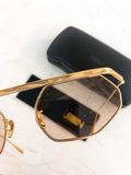 S-sunglasses JINNNN HACKER sunglasses geometric metal alloy Clear lens with adjustable metal nose pads