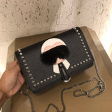 H-bag Fendi KARLITO WALLET ON CHAIN Black leather wallet