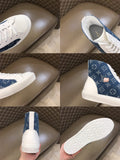S-shoe Louis Vuitton Classic Canvas Shoes High Top Canvas Sneakers