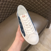 S-shoe Louis Vuitton Classic Canvas Shoes High Top Canvas Sneakers