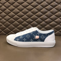 S-shoe Louis Vuitton Classic Canvas Shoes High Top Canvas Sneakers