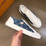 S-shoe Louis Vuitton Classic Canvas Shoes High Top Canvas Sneakers