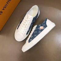 S-shoe Louis Vuitton Classic Canvas Shoes High Top Canvas Sneakers