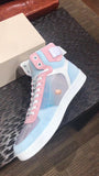 S-shoe Louis Vuitton Classic Hellcat Roar Face Canvas Shoes High Top Canvas Sneakers