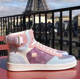S-shoe Louis Vuitton Classic Hellcat Roar Face Canvas Shoes High Top Canvas Sneakers