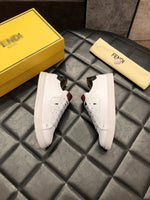 S-shoe Fendi Men's Black Leather Sneakers shoe