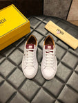 S-shoe Fendi Men's Black Leather Sneakers shoe