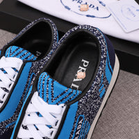 S-shoe Prada Men's Tennis Shoes Slip On Knit Walking Running Gym Sneakers