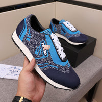 S-shoe Prada Men's Tennis Shoes Slip On Knit Walking Running Gym Sneakers