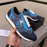 S-shoe Prada Men's Tennis Shoes Slip On Knit Walking Running Gym Sneakers