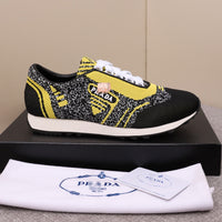 S-shoe Prada Men's Tennis Shoes Slip On Knit Walking Running Gym Sneakers