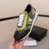 S-shoe Prada Men's Tennis Shoes Slip On Knit Walking Running Gym Sneakers