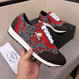 S-shoe Prada Men's Tennis Shoes Slip On Knit Walking Running Gym Sneakers