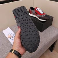 S-shoe Prada Men's Tennis Shoes Slip On Knit Walking Running Gym Sneakers