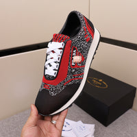 S-shoe Prada Men's Tennis Shoes Slip On Knit Walking Running Gym Sneakers