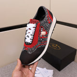 S-shoe Prada Men's Tennis Shoes Slip On Knit Walking Running Gym Sneakers