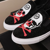 W-watch P.a.t.e.k P.h.i.l.i.p.p.e PIEIN Men Canvas Shoes Custom Cool Skull Print Fashion Shoes Sneaker