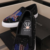 W-watch P.a.t.e.k P.h.i.l.i.p.p.e PIEIN Men Canvas Shoes Custom Cool Skull Print Fashion Shoes Sneaker