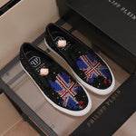W-watch P.a.t.e.k P.h.i.l.i.p.p.e PIEIN Men Canvas Shoes Custom Cool Skull Print Fashion Shoes Sneaker