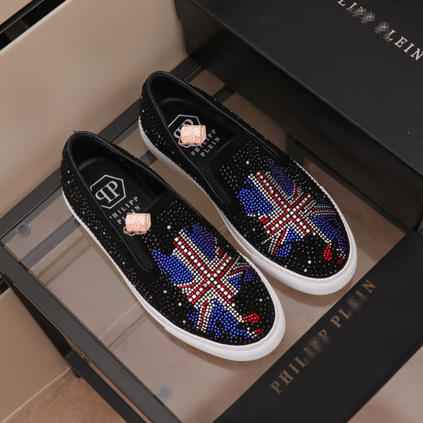 W-watch P.a.t.e.k P.h.i.l.i.p.p.e PIEIN Men Canvas Shoes Custom Cool Skull Print Fashion Shoes Sneaker