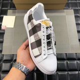 S-shoe Burberry Vintage Check and Leather Sneakers Womens Canvas Shoes