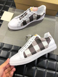 S-shoe Burberry Vintage Check and Leather Sneakers Womens Canvas Shoes