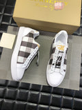 S-shoe Burberry Vintage Check and Leather Sneakers Womens Canvas Shoes