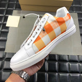 S-shoe Burberry Vintage Check and Leather Sneakers Womens Canvas Shoes