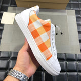 S-shoe Burberry Vintage Check and Leather Sneakers Womens Canvas Shoes