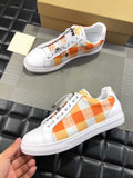 S-shoe Burberry Vintage Check and Leather Sneakers Womens Canvas Shoes